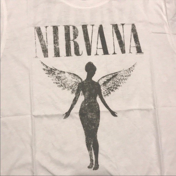 NIRVANA band tee vintage style angel tour white - Picture 6 of 7